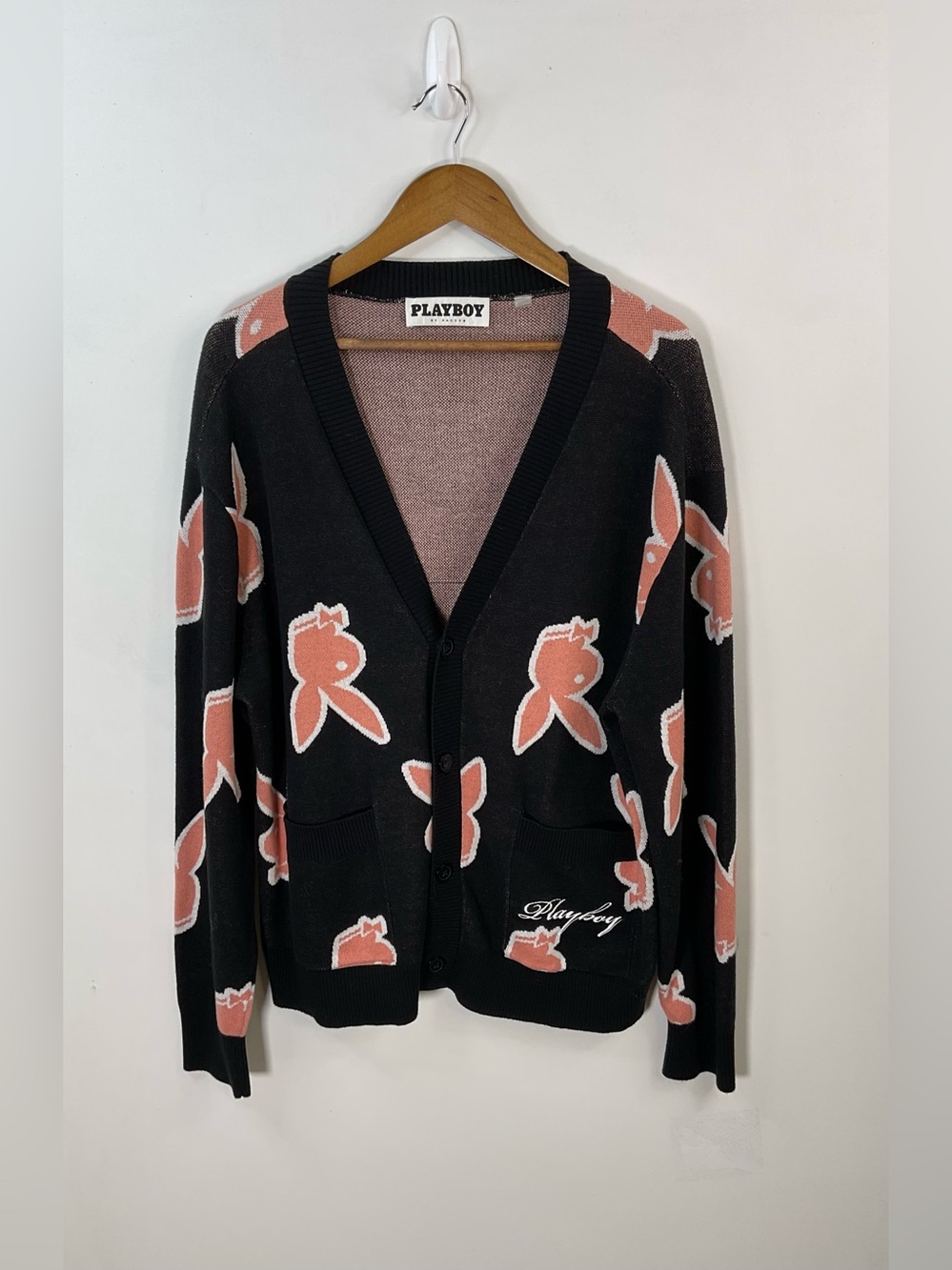 Playboy by Pacsun Bunny Cardigan Size Medium